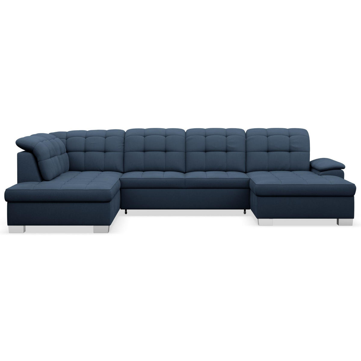 WOHNLANDSCHAFT Jamaal Marineblau rechtsseitig - Schwarz/Dunkelblau, Textil (330/106/212cm) - Selsey