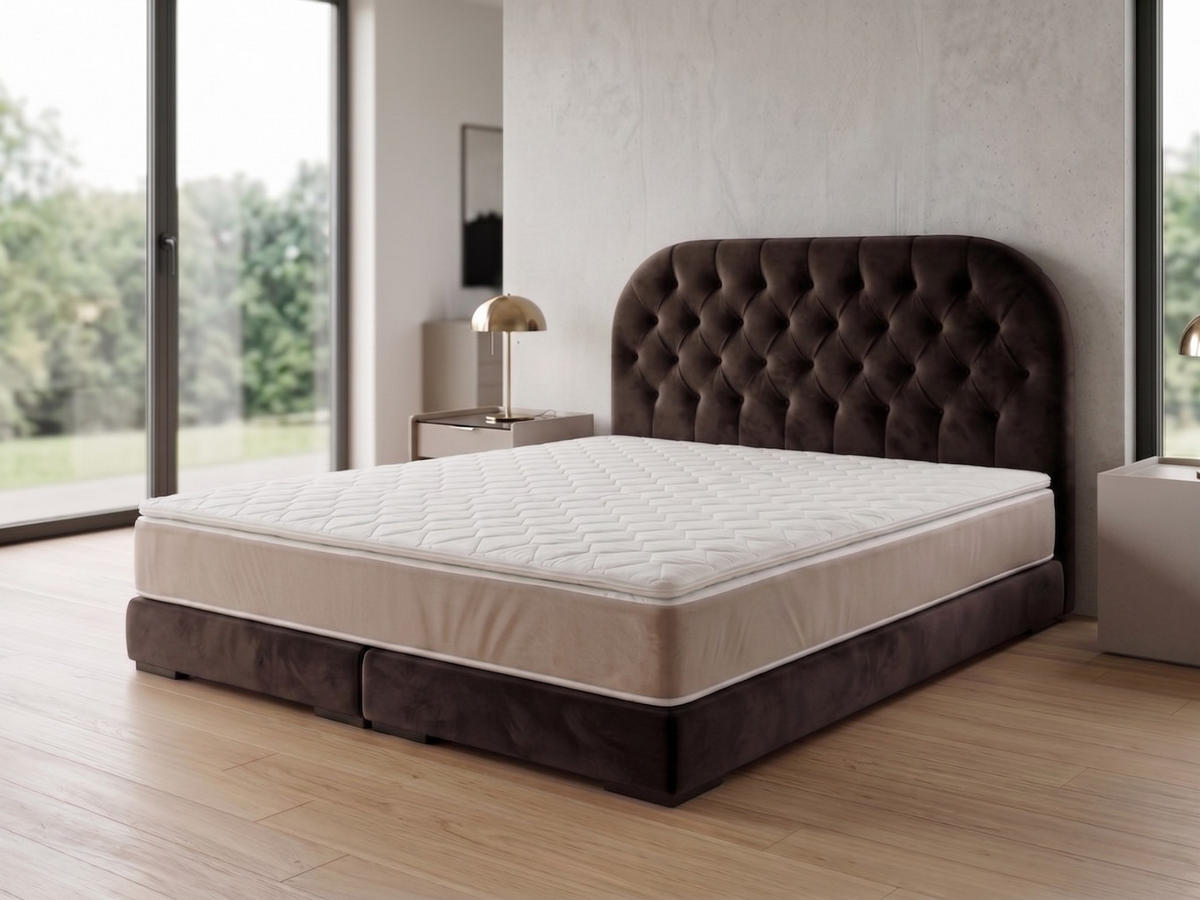 POLSTERBETT LEON4 200x 200 cm Farbe: Braun - Braun, Textil (200/200cm) - A&J MöbelLand