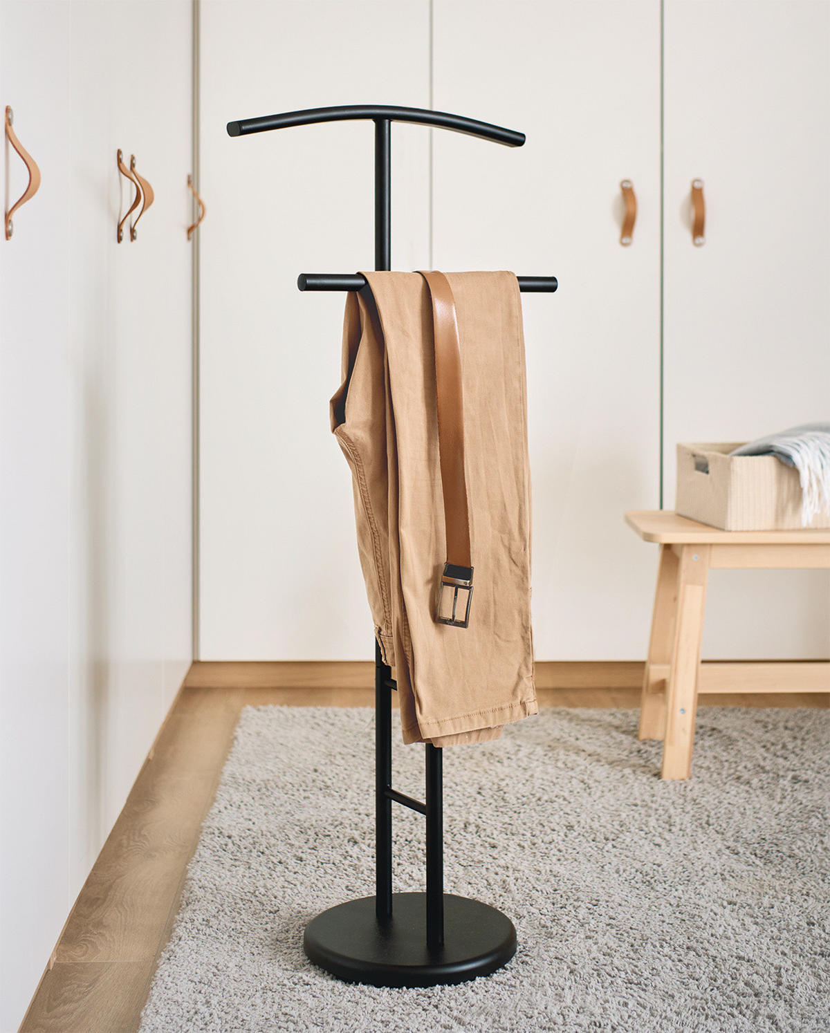 KLEIDERSTÄNDER Nordic Space H. 114 cm - Schwarz, Metall (28/114/46cm) - ZELLER
