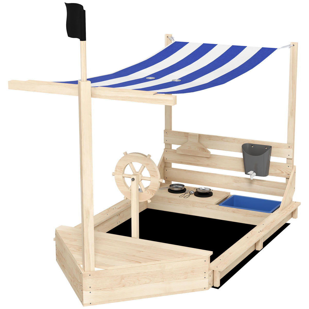 SANDKASTEN DE-10431 Natur - Naturfarben, Holzwerkstoff (180/103/144.5cm) - ComfortXL
