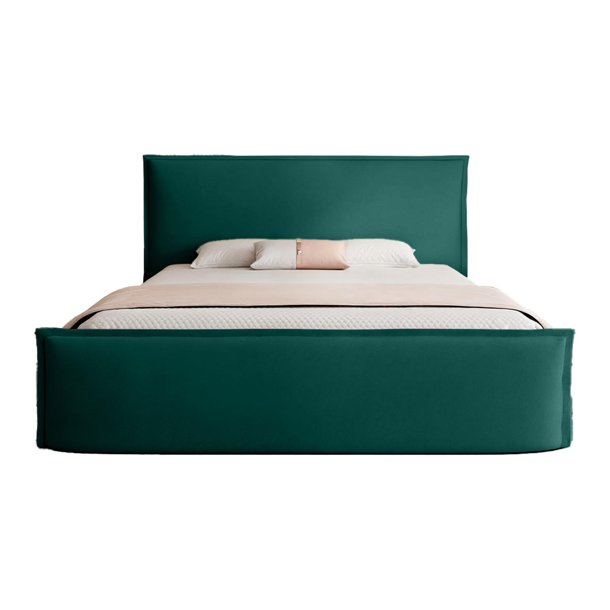 POLSTERBETT ALLBION 160x200 cm, Grün - Grün, Textil (200/160cm) - Fedve