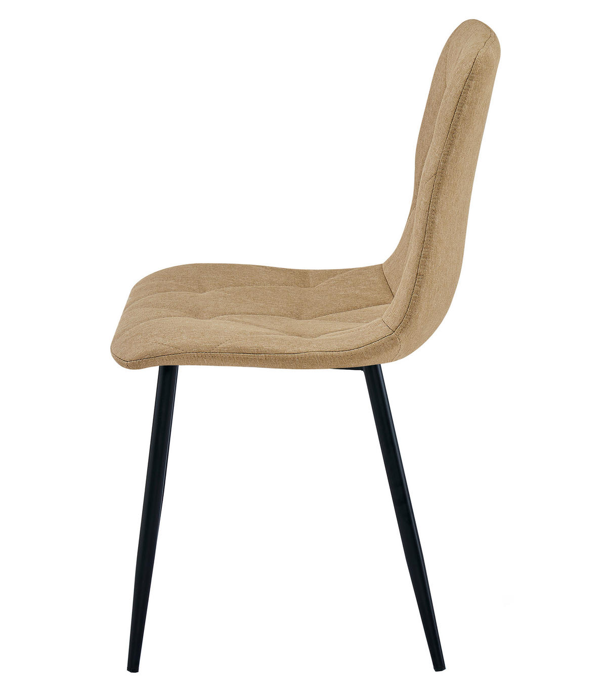 ESSZIMMERSTUHL 4-er Set TYRA brauner Sitz, schwarze Beine - Schwarz/Braun, Textil (44.5/87/54.5cm) - Valora