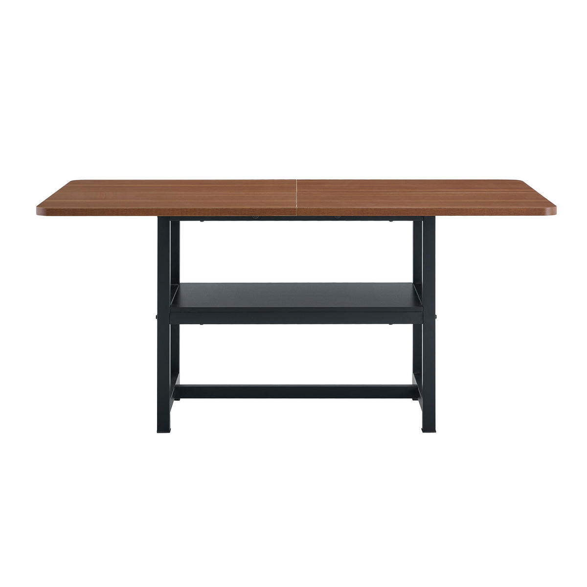 ESSTISCH Walnuss mit multifunktionalem Ablagefach 160/90/76 cm - Walnussfarben, Holz (90/160/76cm) - Oxeza