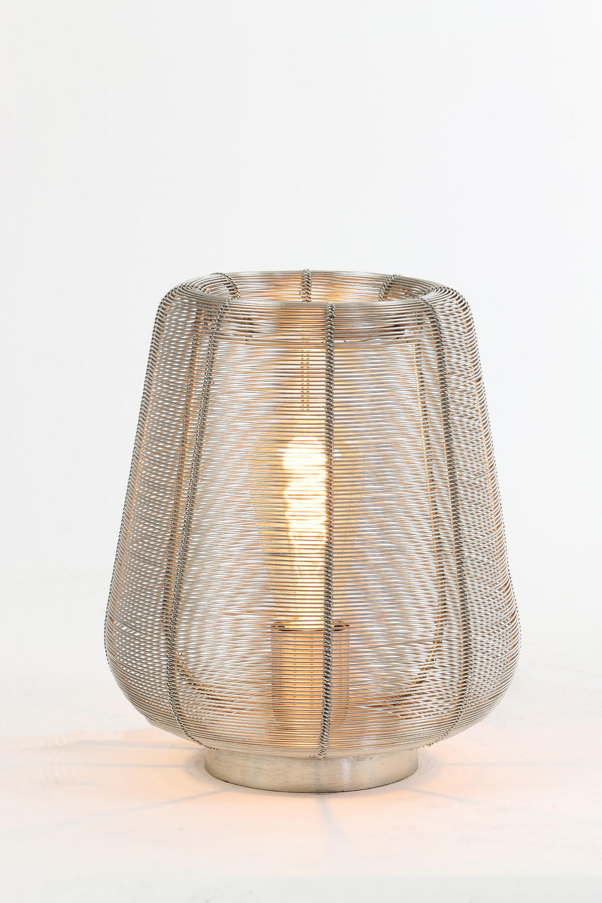 TISCHLAMPE Adeta Silber Ø22/26 cm - Silberfarben, Metall (22/22/26cm) - Light & Living