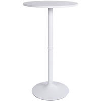 BARTISCH rund 60 cm Holz weiß/weiß - Weiß, Holz/Metall (60/60/108cm) - CLP
