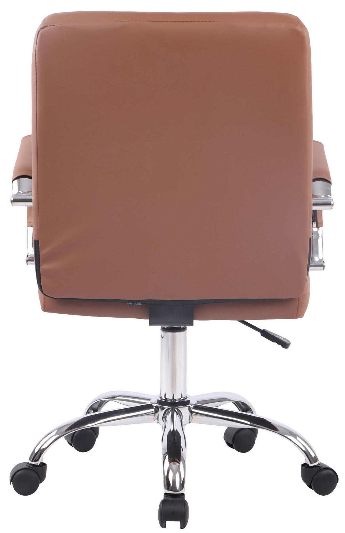 DREHSTUHL Lederlook hellbraun - Hellbraun, Textil/Metall (59/91/63cm) - CLP