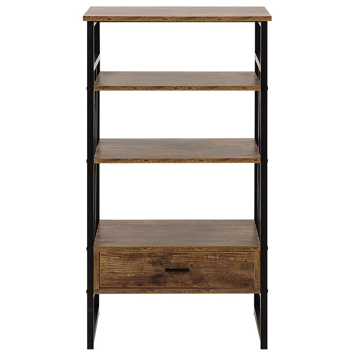 REGAL 3 Fächer Keene - Dunkelbraun, Holzwerkstoff (56/101/51cm) - Beliani