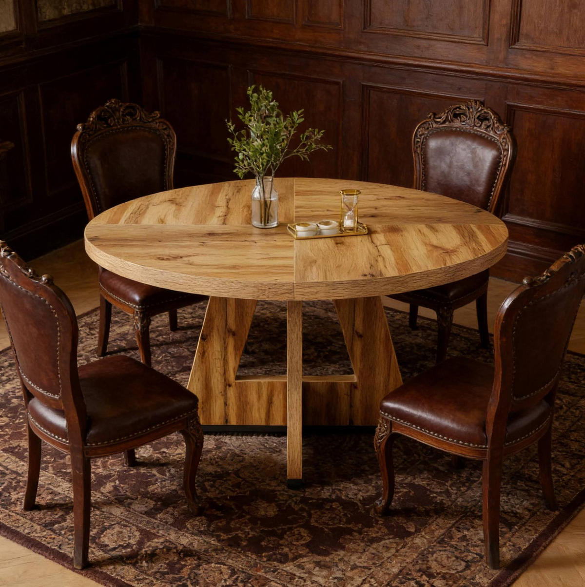 ESSTISCH rund, 120 cm Durchmesser, Naturfarben - Naturfarben, Holzwerkstoff (120/120/75cm) - MIVRAY