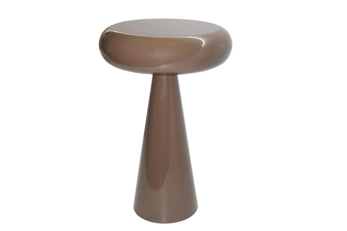 BEISTELLTISCH rund aus Metall 36x36x57cm, braun - Braun, Metall (36/36/57cm) - Livingfurn