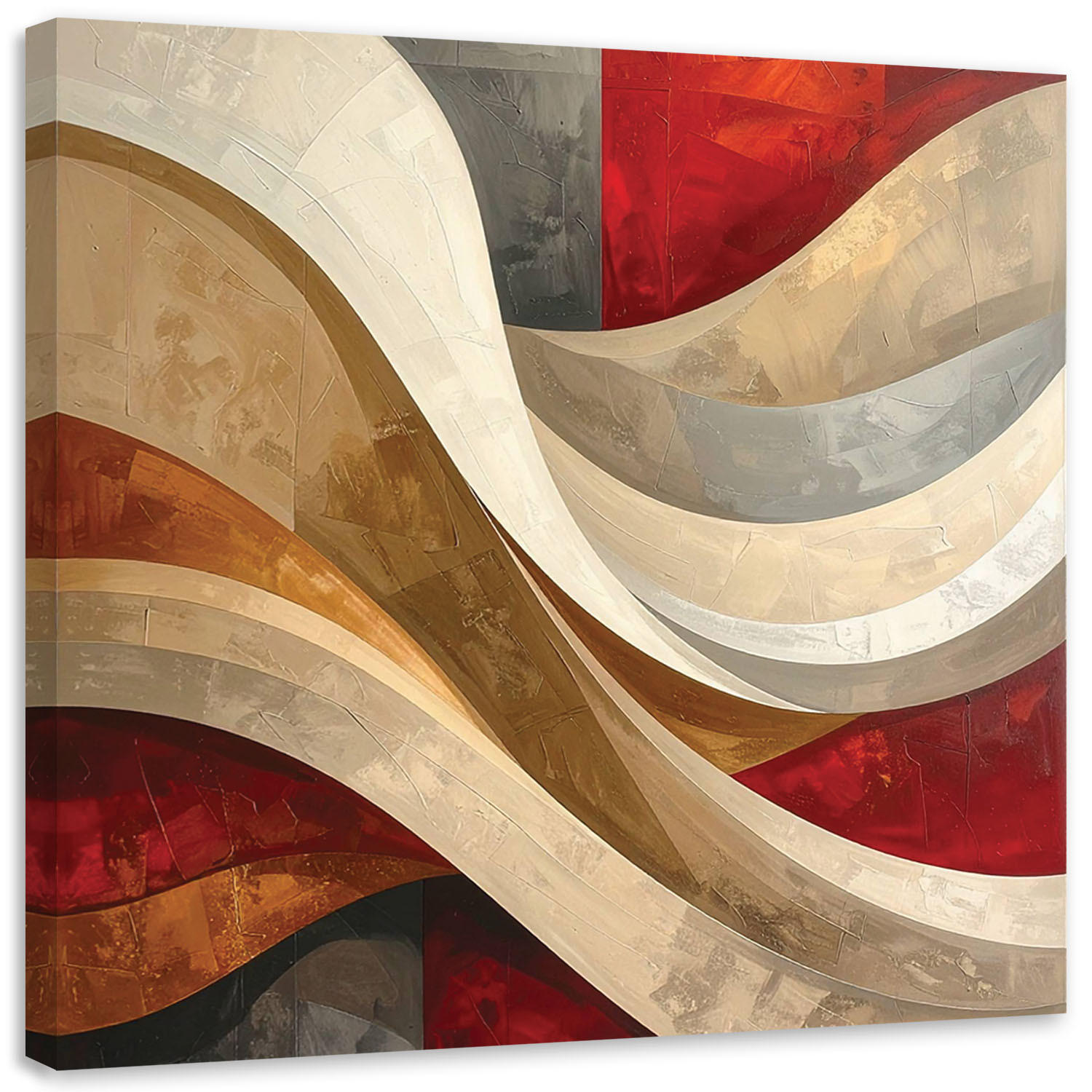 LEINWANDBILD 3D und geometrisch 40x40cm - Multicolor, Textil (40/40cm) - Feeby