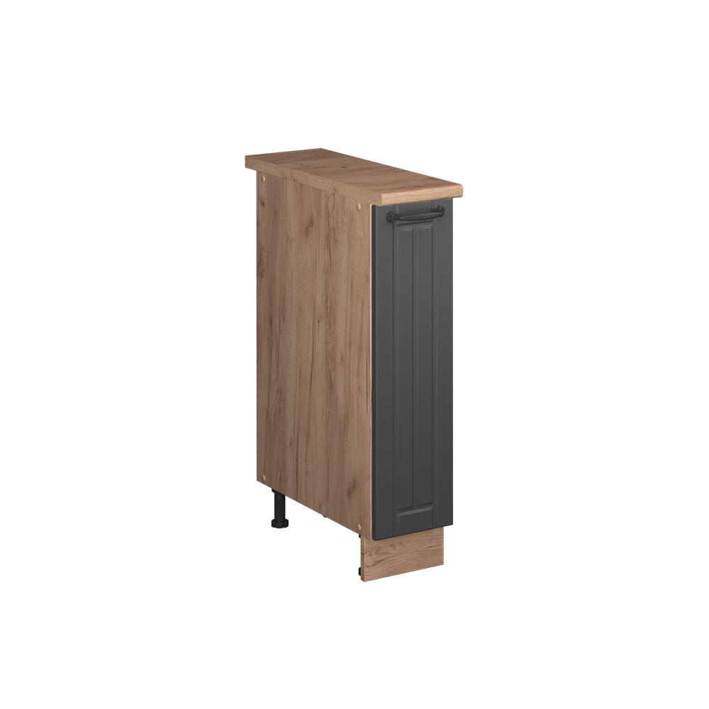 APOTEKARSKÅP Fame-Line, Mörkgrå/Goldkraft ek, 20 cm, AP Oak Mörkgrå, Honungsek 82/20/60 cm