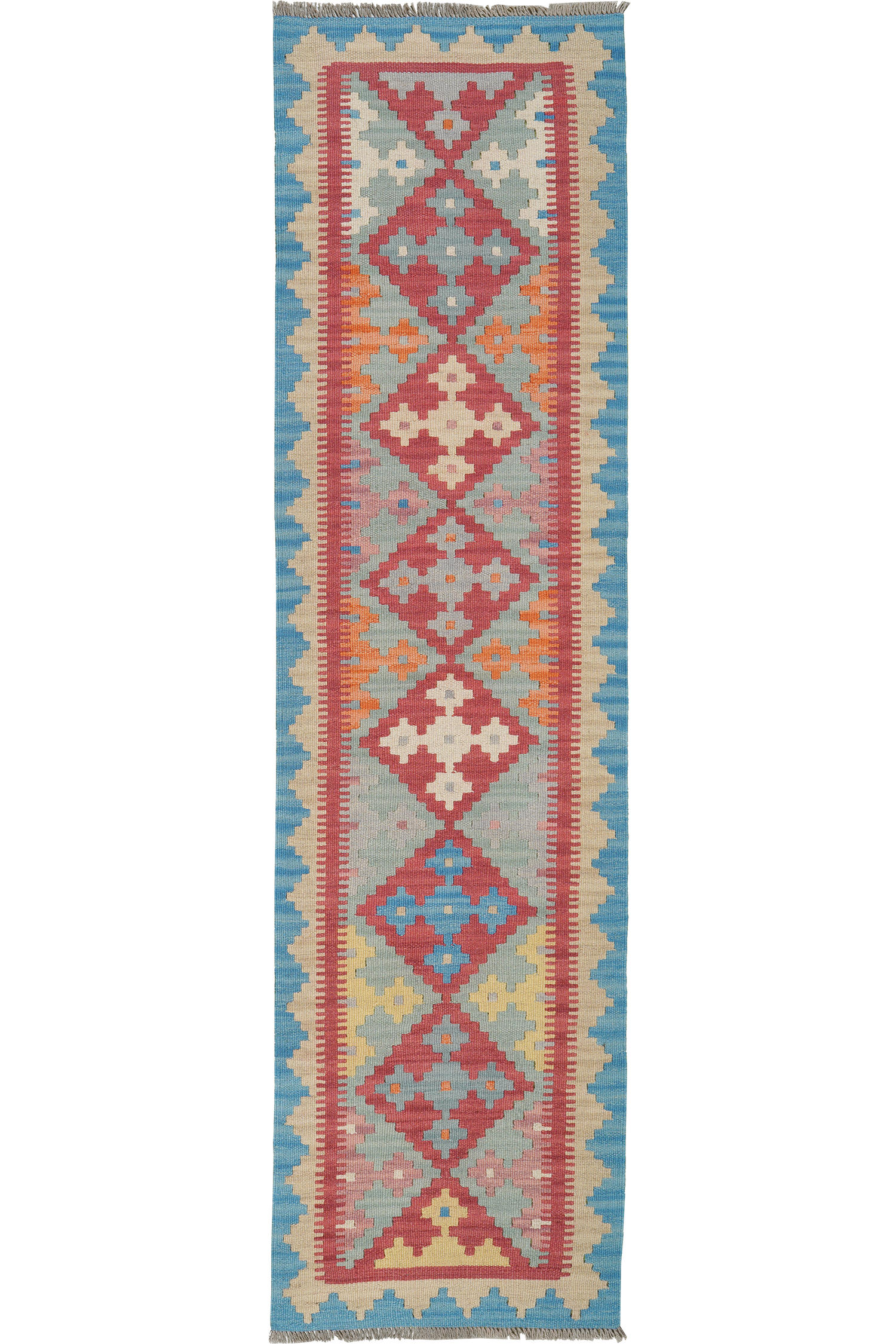 HANDWEBTEPPICH Kelim Gashgai Mehrfarbig 239/59 cm Schurwolle - Multicolor, Textil (59/239cm) - Looma