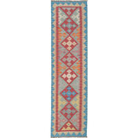HANDWEBTEPPICH Kelim Gashgai Mehrfarbig 239/59 cm Schurwolle - Multicolor, Textil (59/239cm) - Looma
