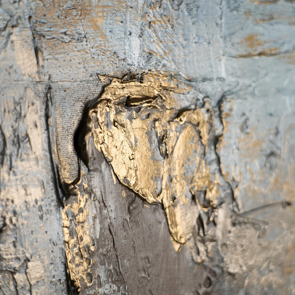 GEMÄLDE Glanz und Eleganz Schattenfugenrahmen Gold 140x100 cm - Goldfarben, Holz (140/100cm) - YS-art gallery