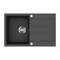 SPÜLBECKEN Kapstadt Schwarz 78 x 50 cm - Schwarz, Keramik (78/20/50cm) - Bergstroem