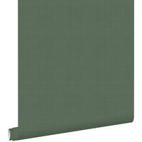 TAPETE Leinen-Optik 53 cm x 10.05 m - Grün, Papier (53/1000cm) - ESTAhome