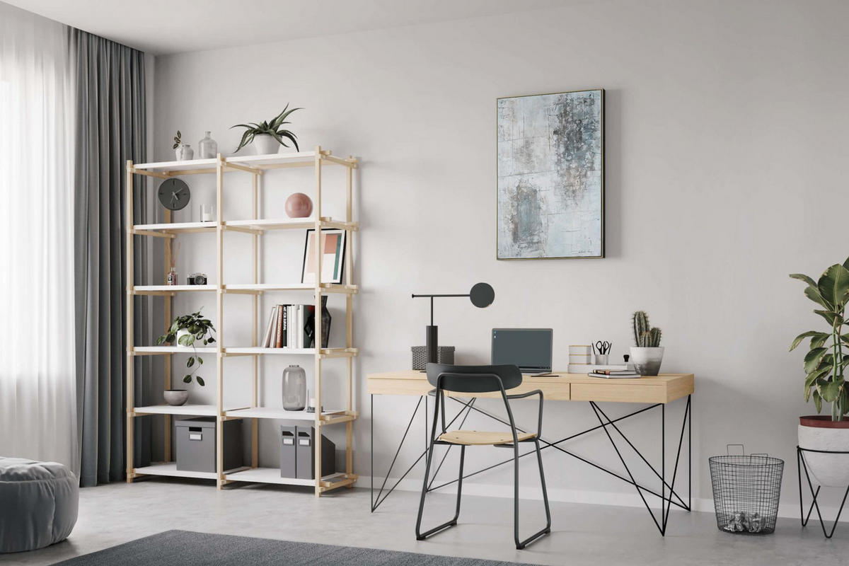 OLEJOMAĽBA 60/90 cm, More a pláž - sivá, drevo/textil (60/90cm) - KUNSTLOFT