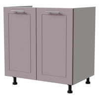 SPÜLENUNTERSCHRANK Bari D8Z/80 Weiß / RAL 4009 pastellviolett 80 / 50 / 82cm - Violett/Weiß, Holz/Holzwerkstoff (80/82/50cm) - Feldmann-Wohnen