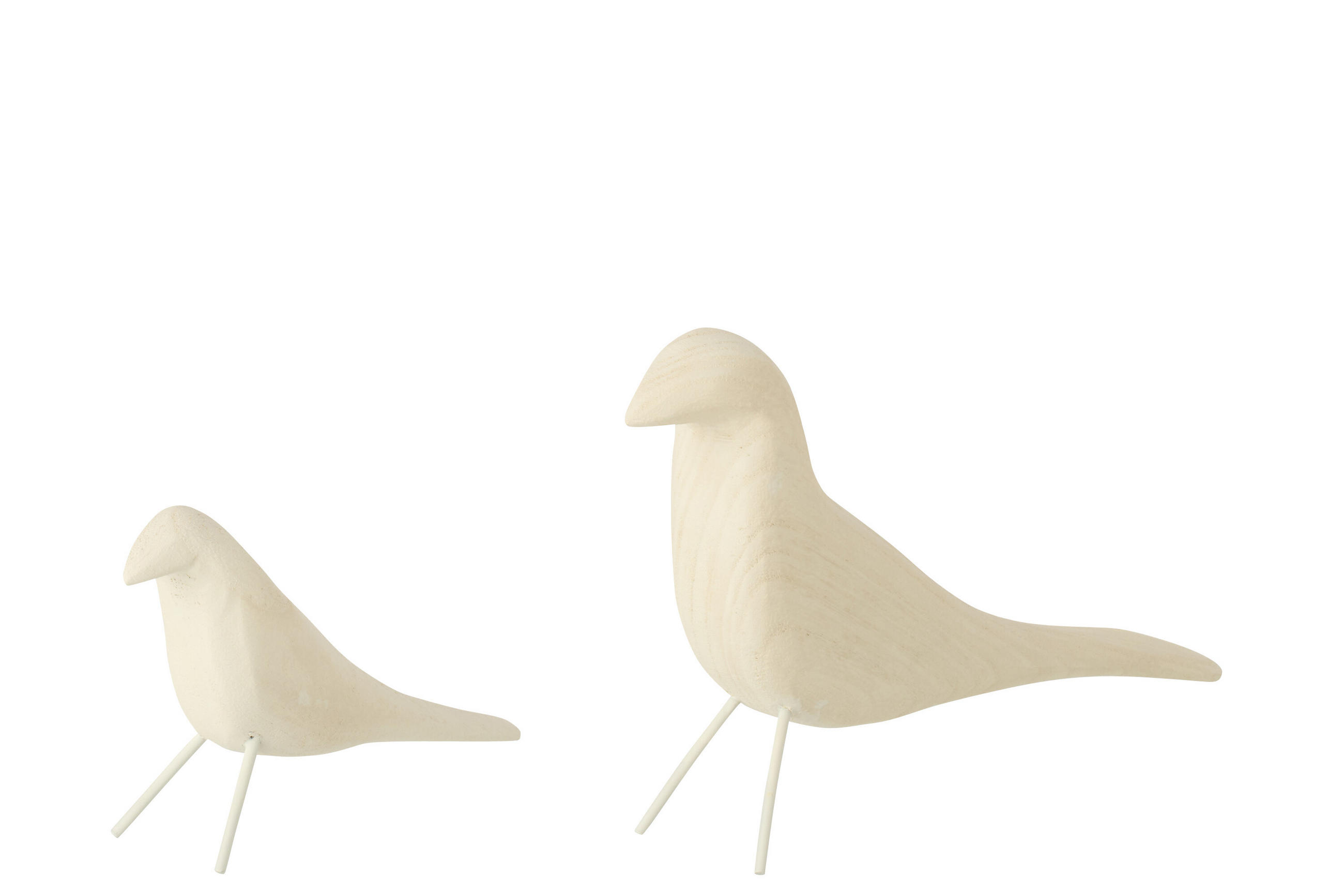 DEKOOBJEKT VOGEL STEHEND Weiß - Weiß, Holz (5/34/19cm) - J-Line