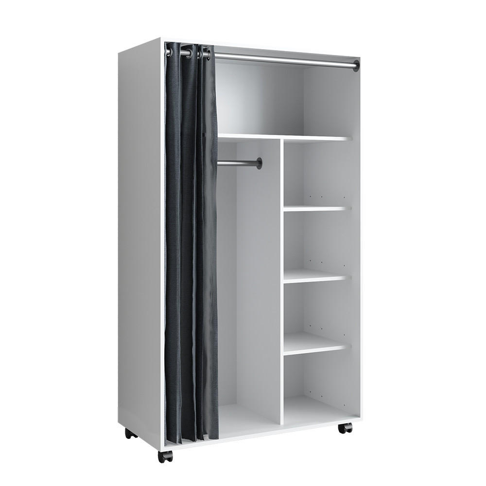 KLEIDERSCHRANK Doros Weiß 100 x 168 cm - Weiß, Holzwerkstoff (100/168/50cm) - Vicco