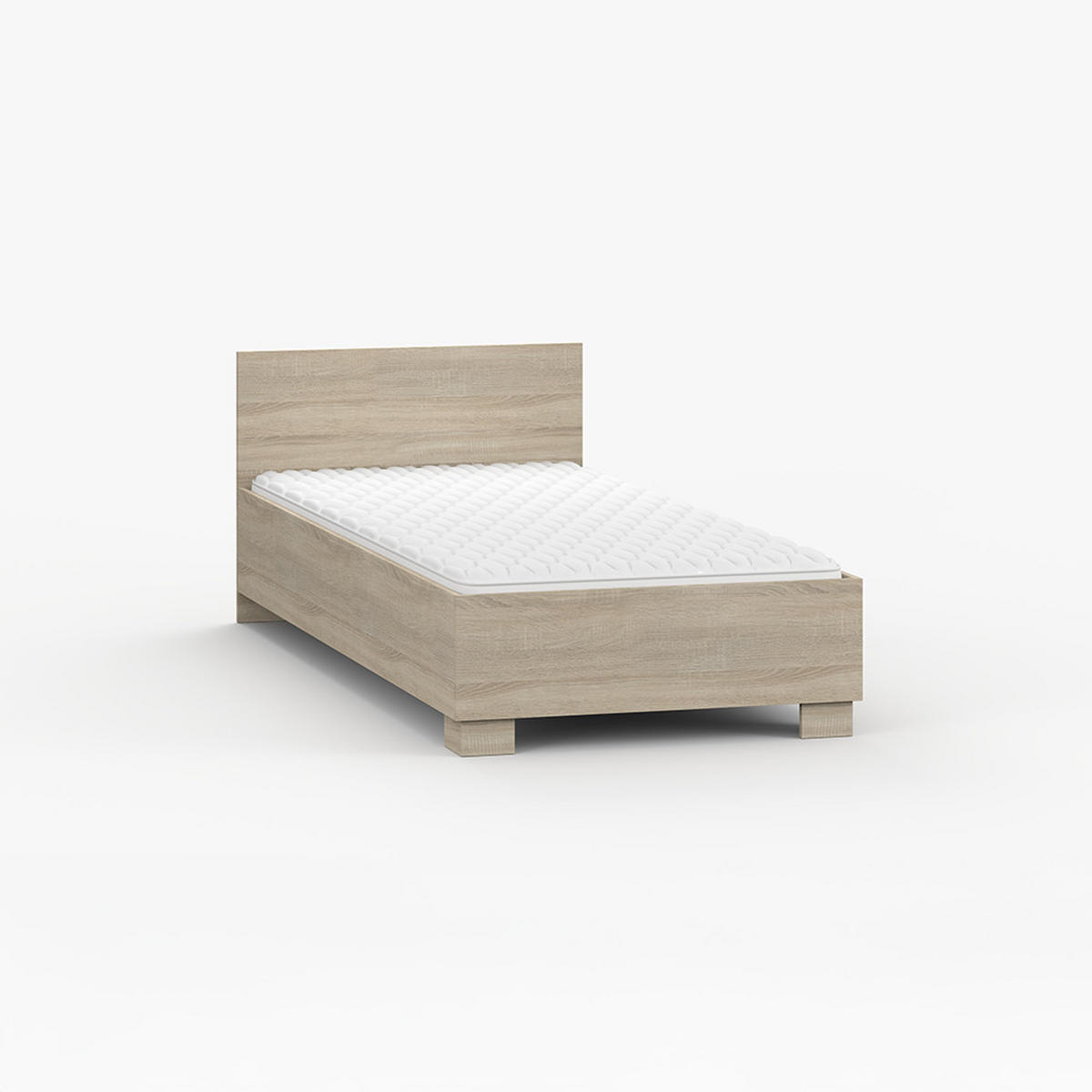 BETT 90×200 JONAS III 36 Sonoma Eiche/Sonoma Eiche - Sonoma Eiche, Holzwerkstoff - imoebel24