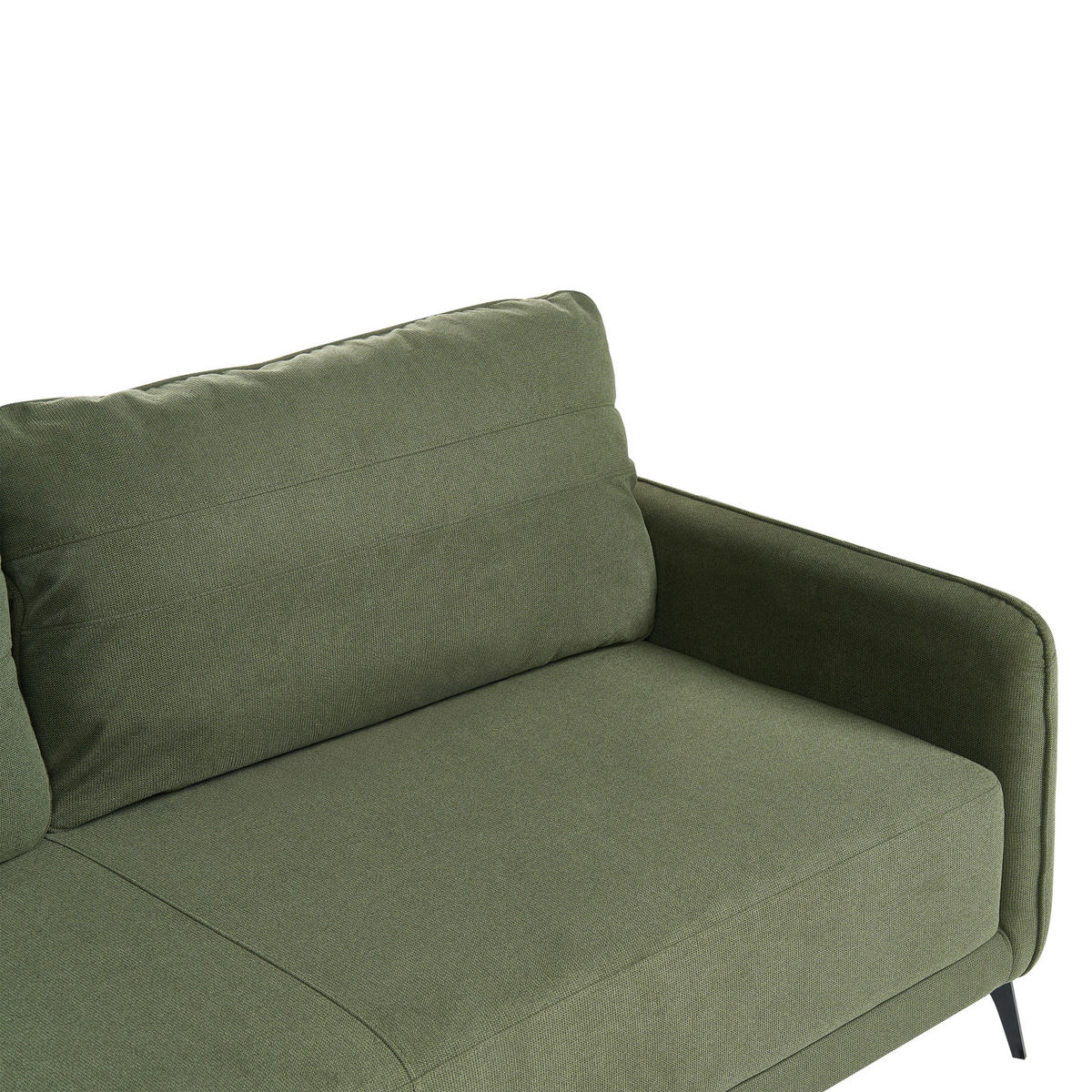 SCHLAFSOFA 3-Sitzer Stoff Grün Heming - Grün, Textil (200/88/90cm) - Beliani