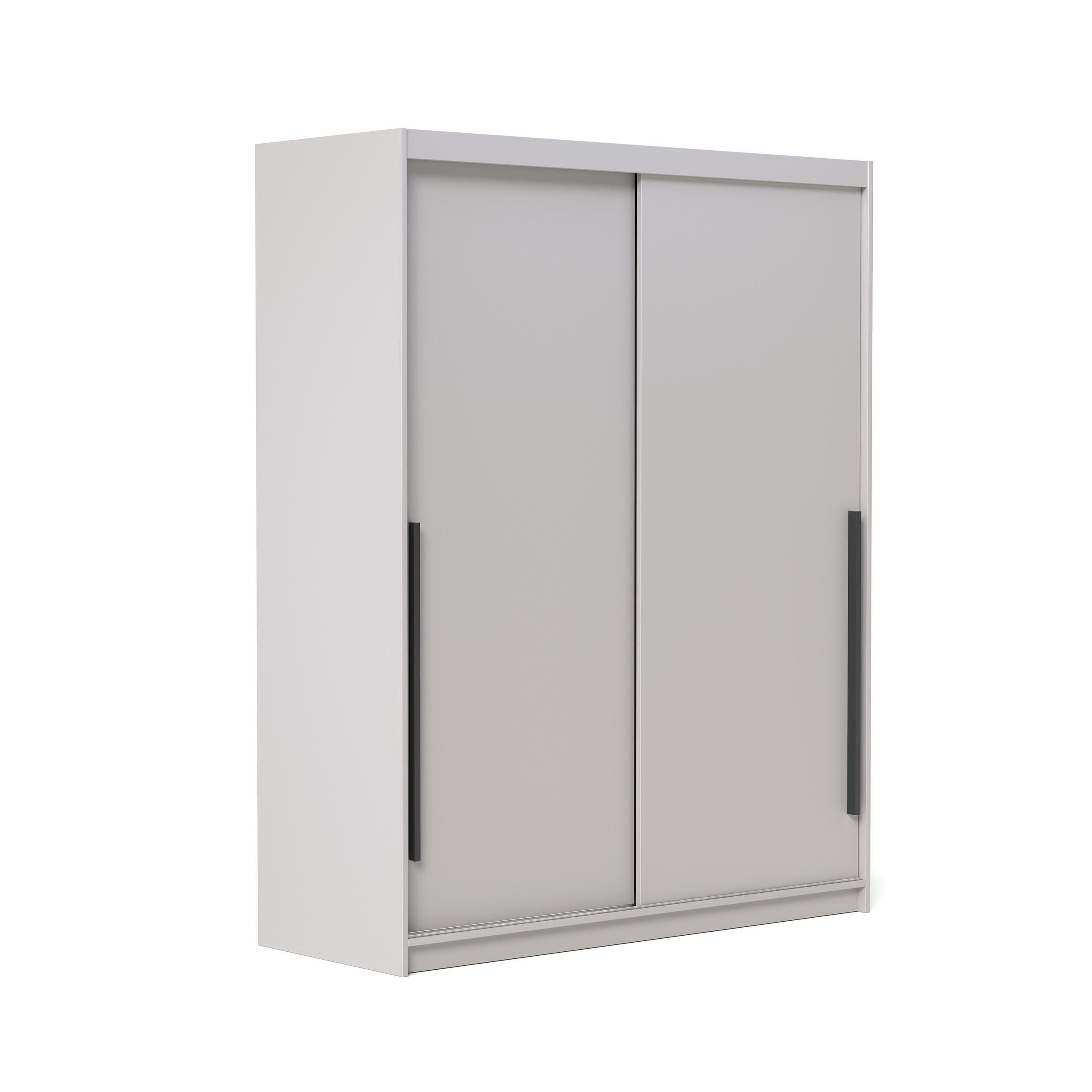 SCHIEBETÜRENSCHRANK SILENTE 160 cm mit Einlegeböden und Kleiderstange - Beige, Holzwerkstoff (160/205/60cm) - Idohome