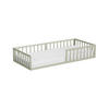 BODENBETT AUS METALL Minno Greige 90x200 mit Matratze - Greige, Metall - VitaliSpa