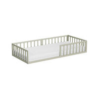BODENBETT AUS METALL Minno Greige 90x200 mit Matratze - Greige, Metall - VitaliSpa