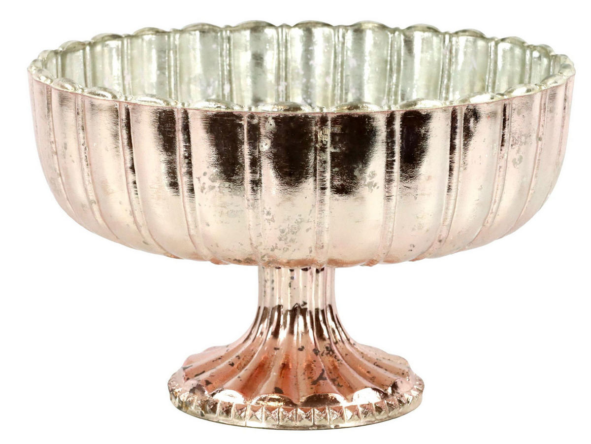 DEKOSCHALE Biarritz Ø21 cm - Rosa, Glas (21/13cm) - FURNARO