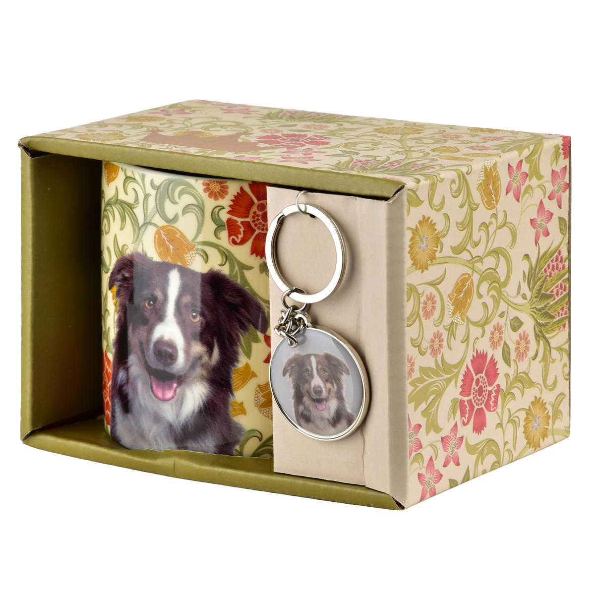 HRNEK NOYA, porcelán, Border Collie, 380 ml, 9 x 13 x 9 cm - zelená barva, keramika (0.38L) - Mondex