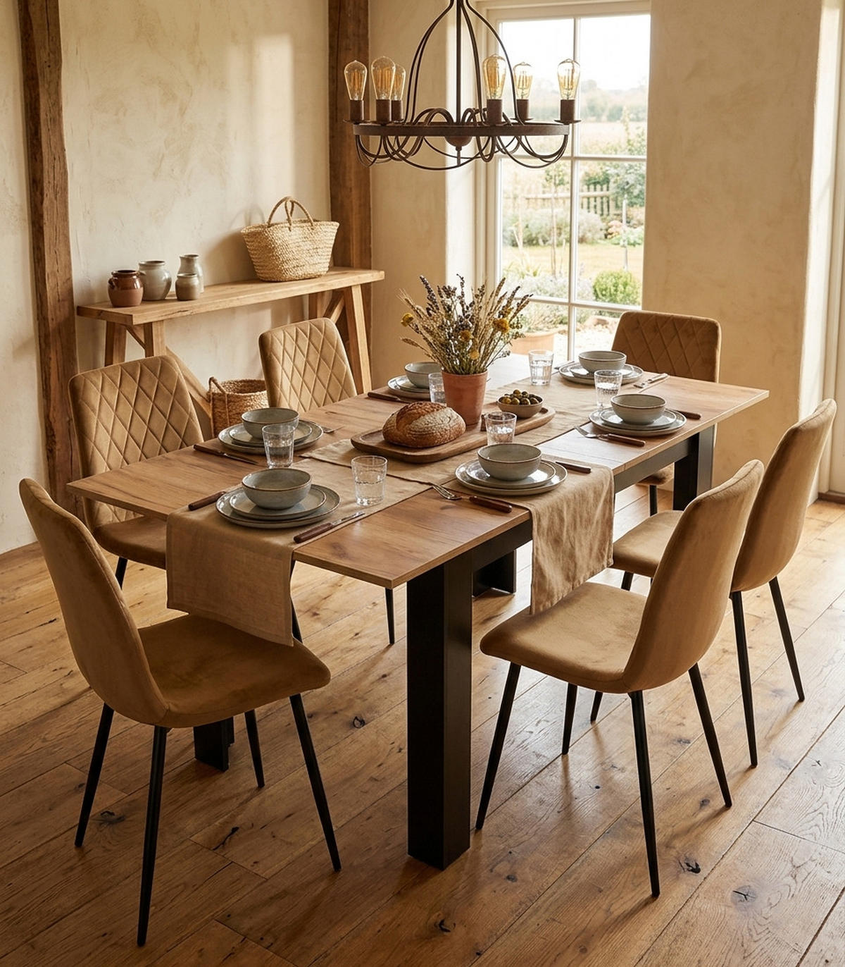 ESSTISCH ausziehbar Eiche - Eichefarben, Holzwerkstoff (160/80/75cm) - Mat-Haus