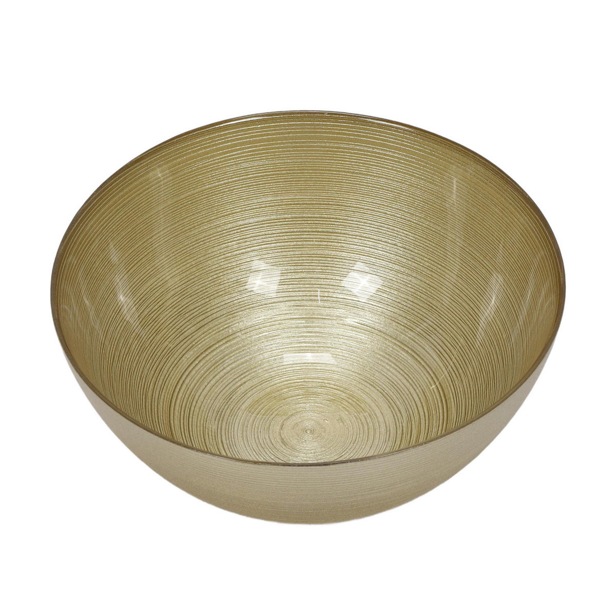 DEKOSCHÜSSEL aus Glas Golden 21/21/9 cm - Goldfarben, Glas (21/9/21cm) - Home Styling Collection