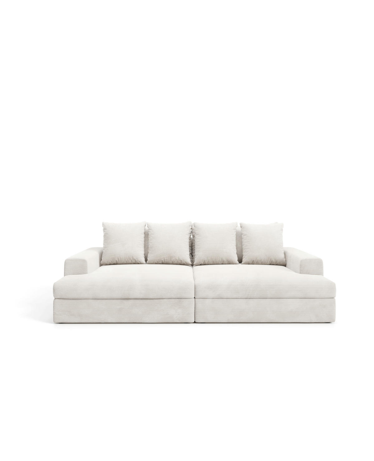 SOFA 4-Sitzer Cord beige - Beige, Textil (167/42/272cm) - Furnisell