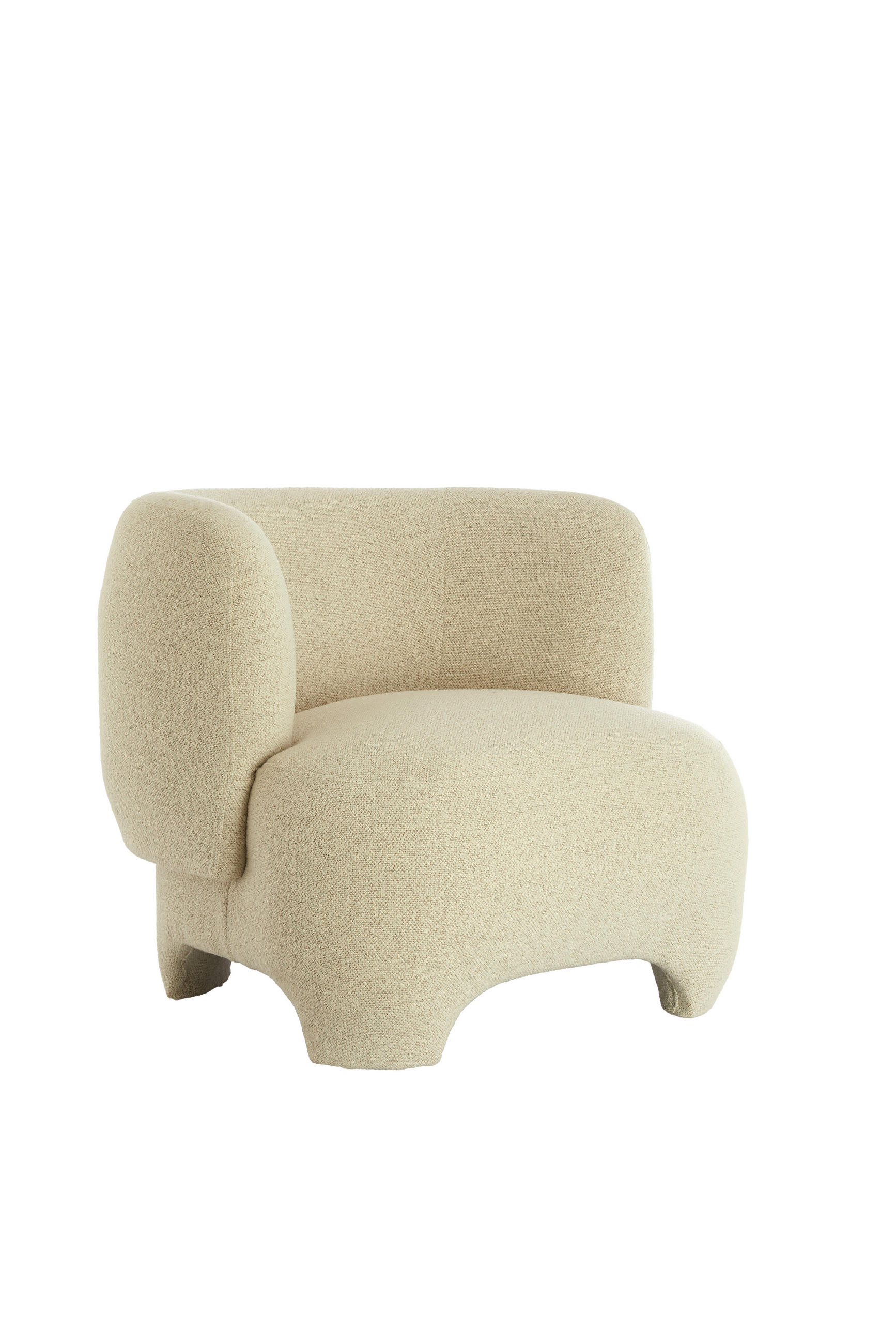 SESSEL Zenica Weiß 80/80/71 cm - Weiß, Holz (80/71/80cm) - Light & Living