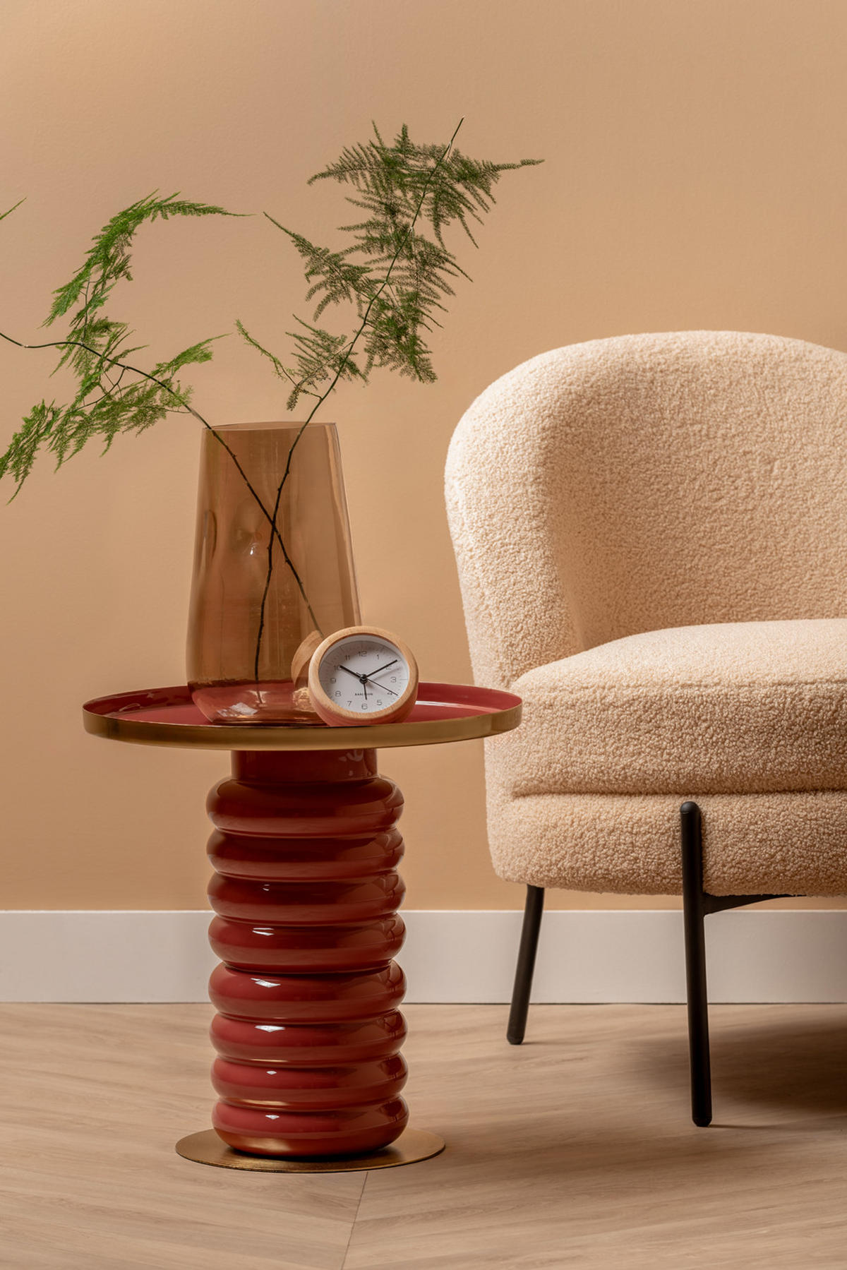 BEISTELLTISCH Ruby 41/41/41 cm - Rot, Metall (41/41/41cm) - Leitmotiv