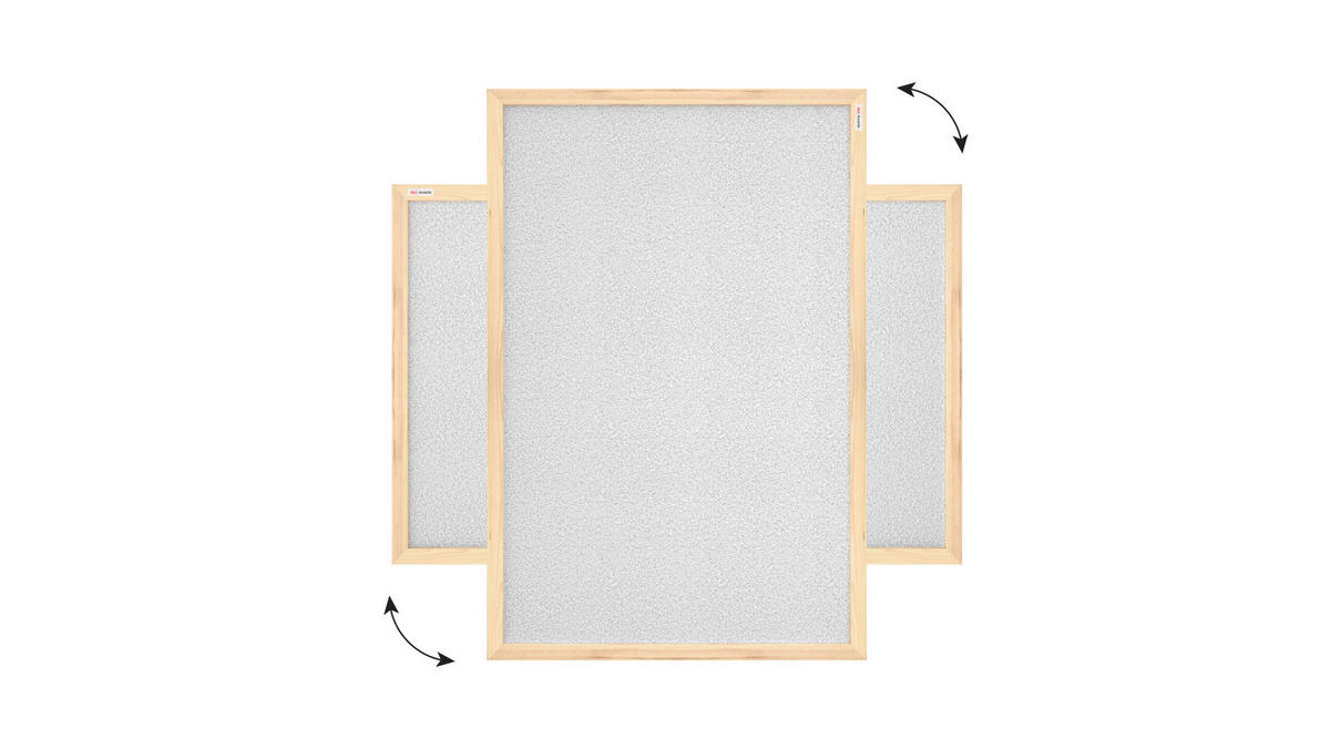 HELLGRAU Pinnwand mit Holz Rahmen 60x40cm Korktafel Korkwand - Hellgrau, Holz (60/40/1.5cm) - ALLboards