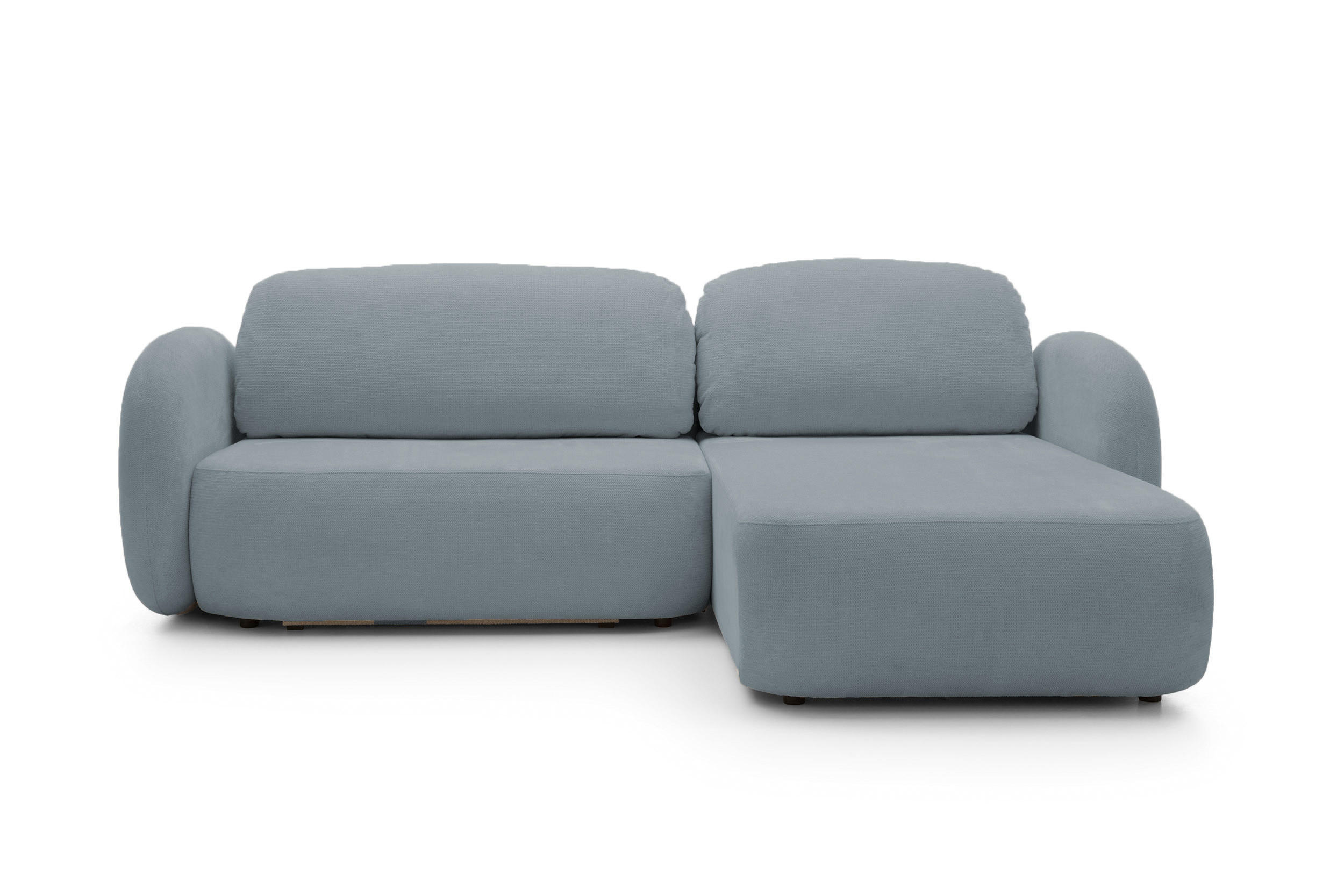 ECKSOFA OLIO L-Form Schlaffunktion mit Bettkasten, lose Rückenkissen, freistehend, RECHTS 248x174 cm Dark grey - Blaugrau, Holz/Textil (248/174cm) - DomoHome
