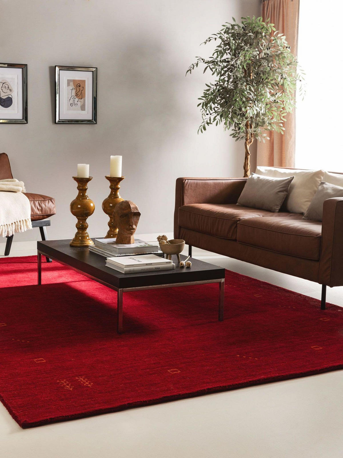 WOLLTEPPICH Jamal Rot 120x170 cm - Rot, Textil (120/1cm) - KUNSTLOFT