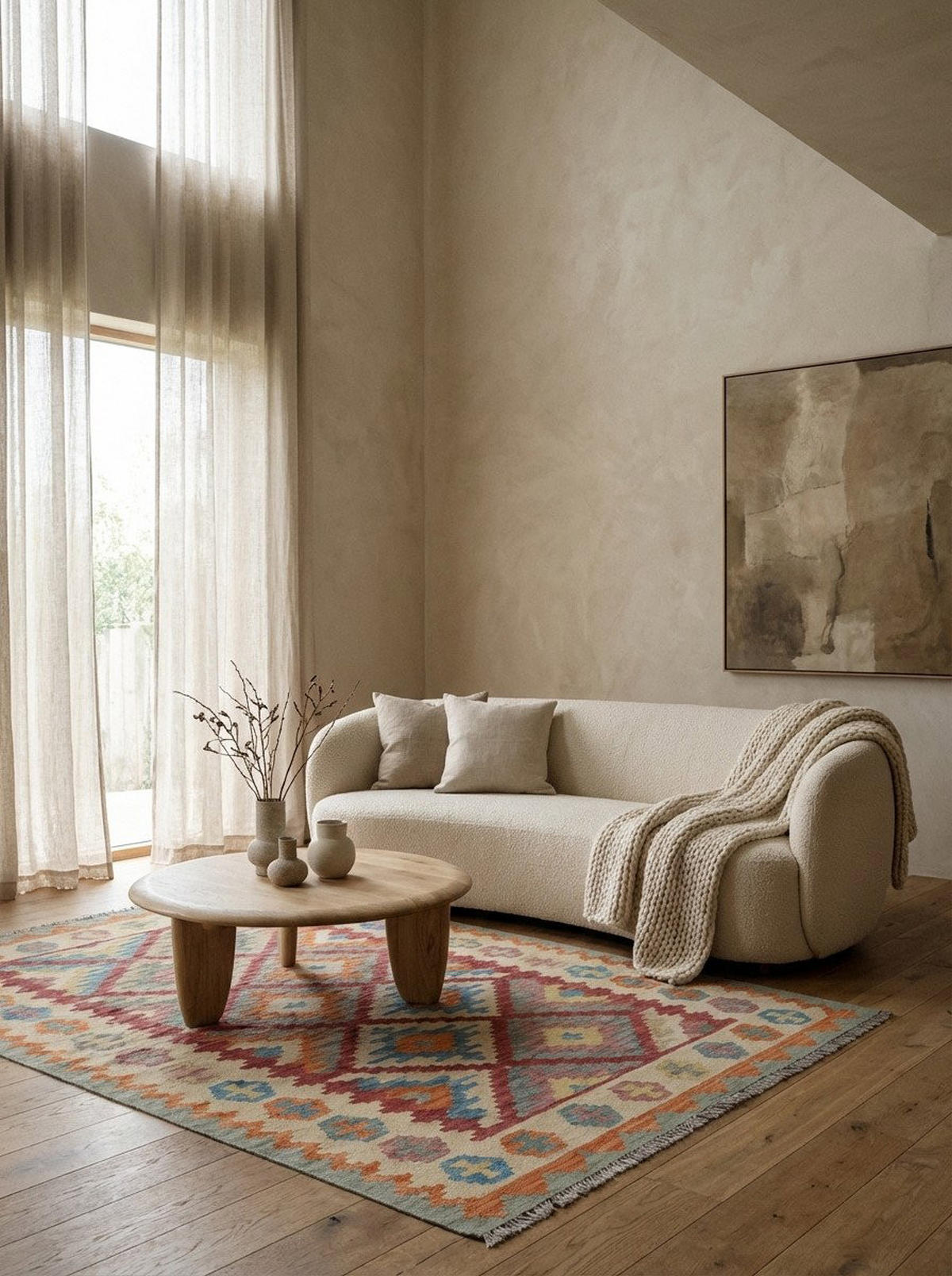 HANDWEBTEPPICH Kelim Gashgai Rot 191/131 cm Schurwolle - Rot, Textil (131/191cm) - Looma