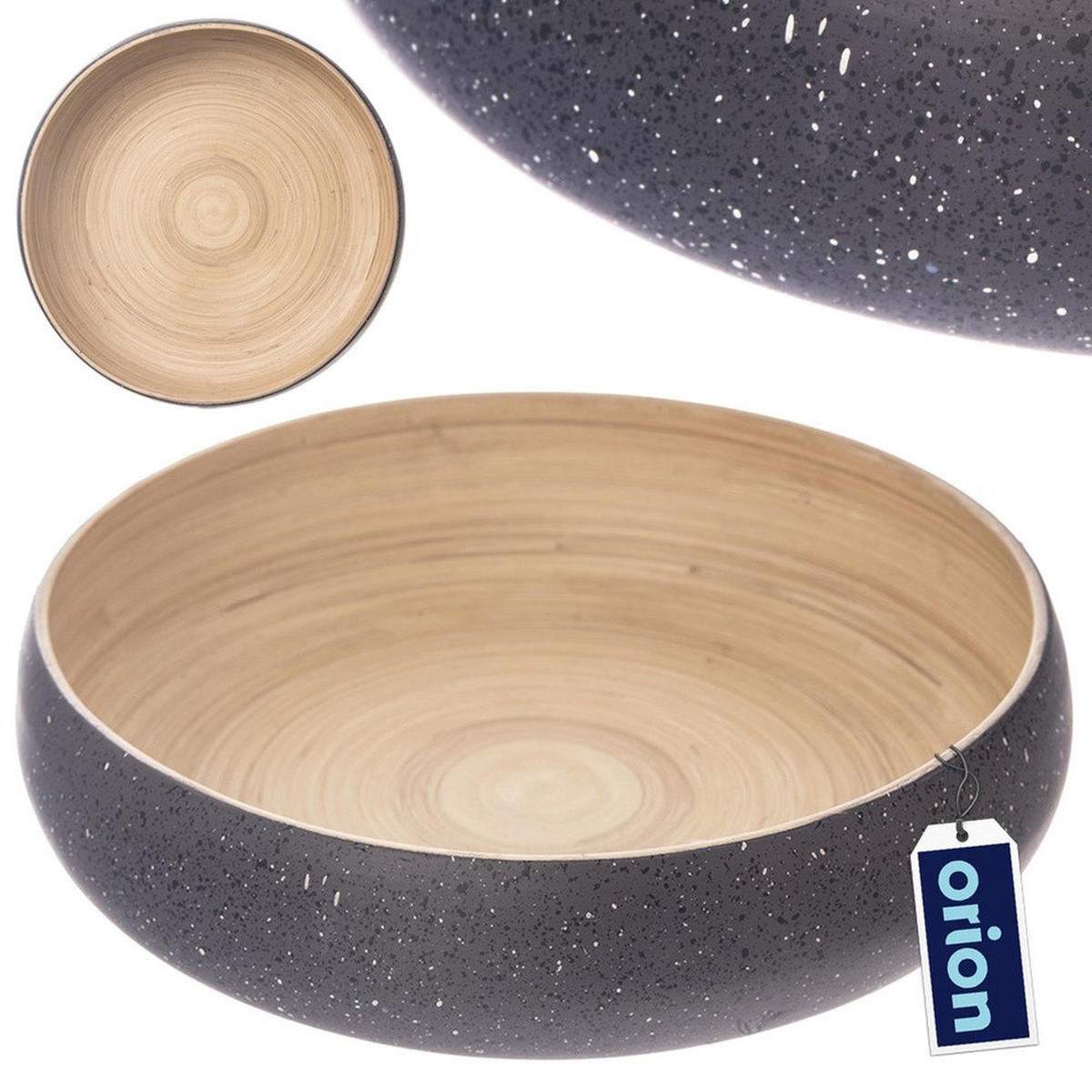 BAMBUSSCHALE Granite grau - Grau, Holz (30/30/7.5cm) - Orion 