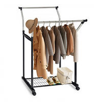 KLEIDERSTÄNDER - Multicolor/Schwarz, Kunststoff/Metall (80/160/43cm) - Relaxdays