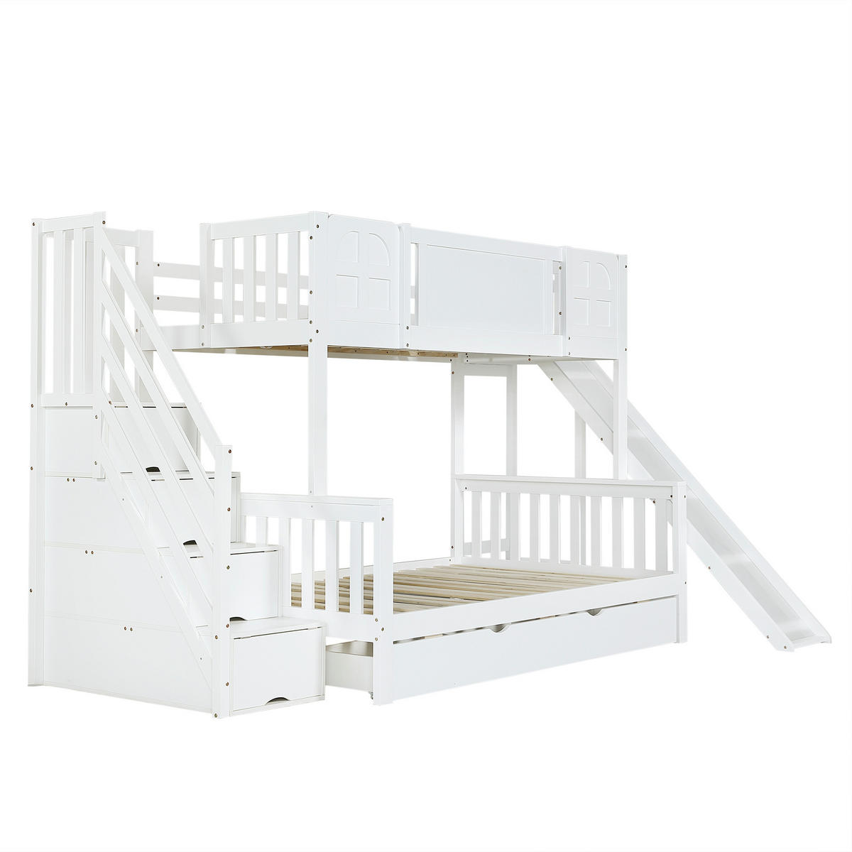 ETAGENBETT 90/200 cm Weiß - Weiß, Holz/Holzwerkstoff - Raumix