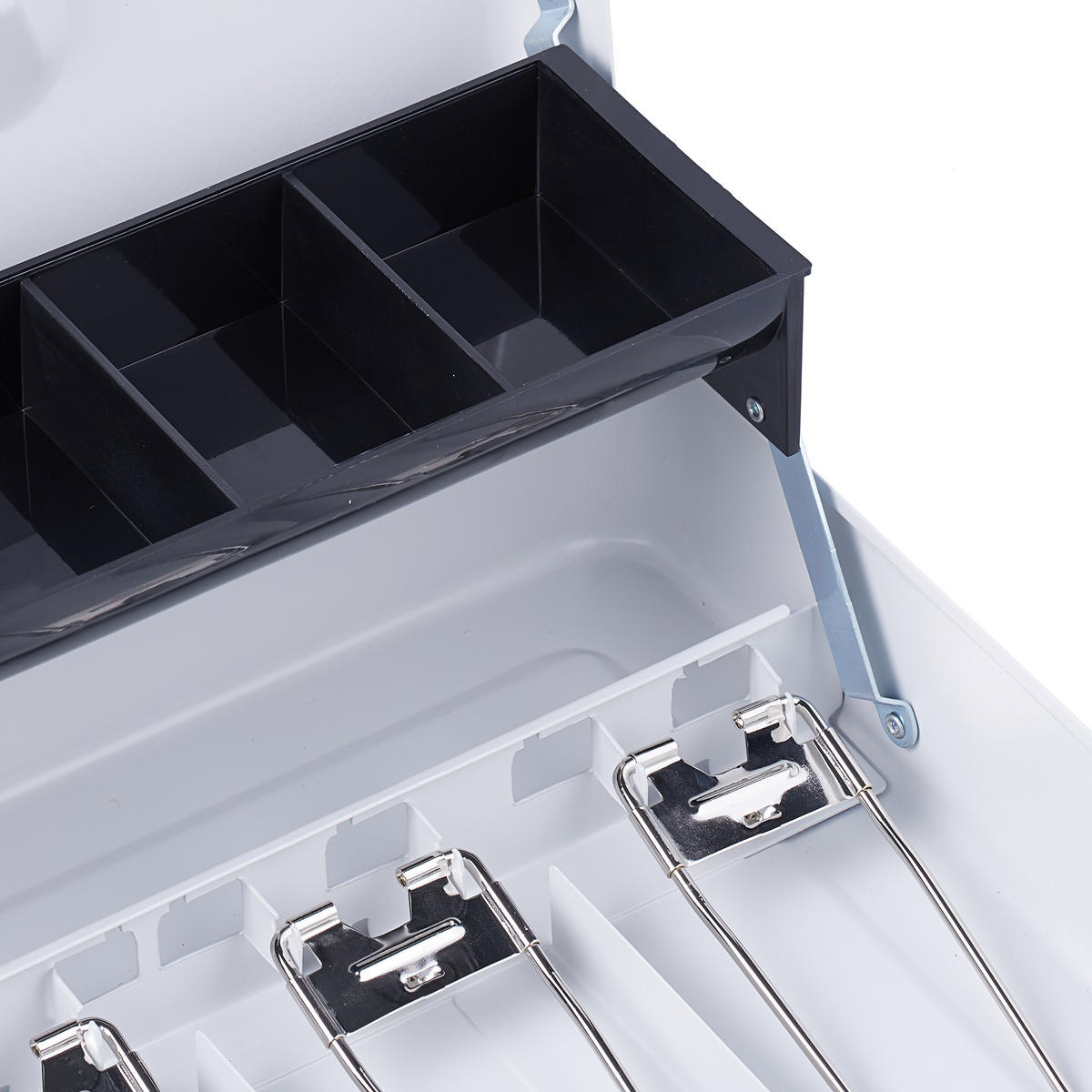 GELDKASSETTE - Weiß, Kunststoff/Metall (30.5/8.5/24.5cm) - Relaxdays