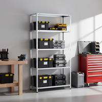 SCHRAUBREGAL PANDA | HxBxT 180x80x40cm | 5 Fachböden | Fachlast 100kg | Grau - Dunkelgrau, Metall (80/180/40cm) - PROREGAL