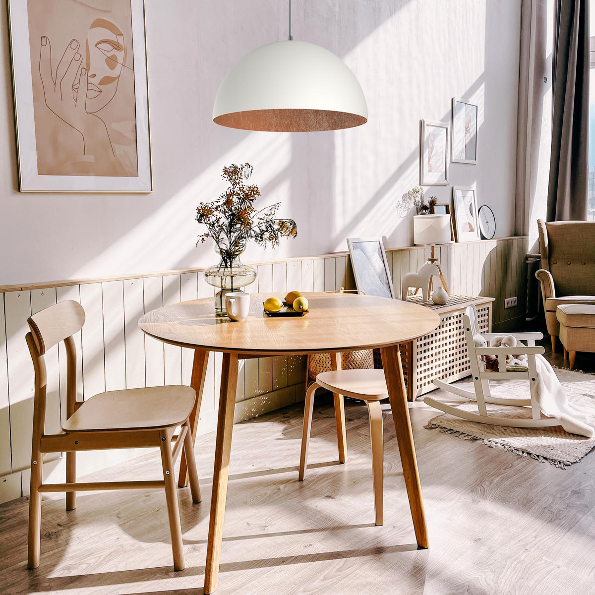 HÄNGELEUCHTE - Kupferfarben, Metall (40/40/20cm) - Lumicom