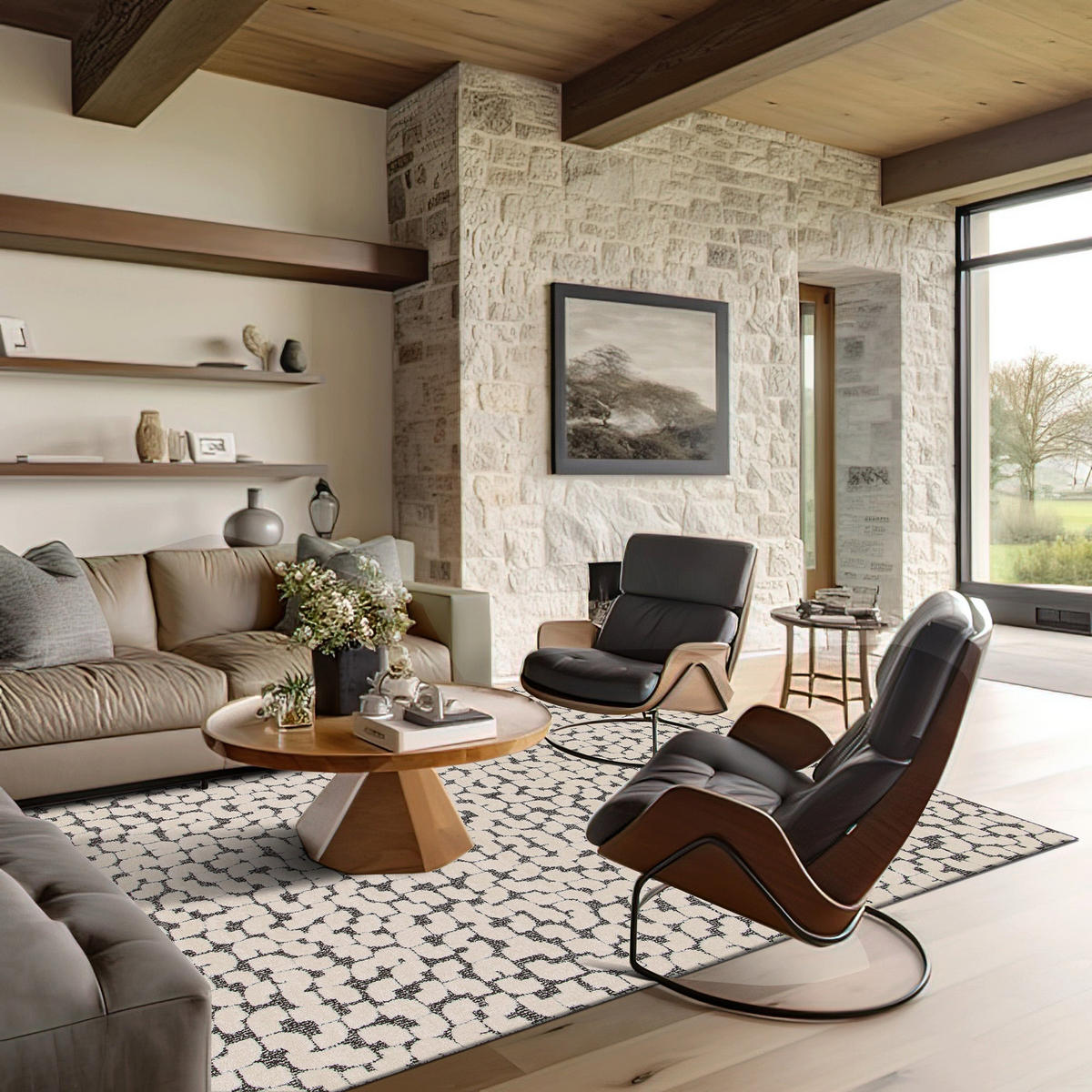 TEPPICH ultrafein mit Skulptureffekt grau - Grau, Textil (120/170cm) - AFK Living