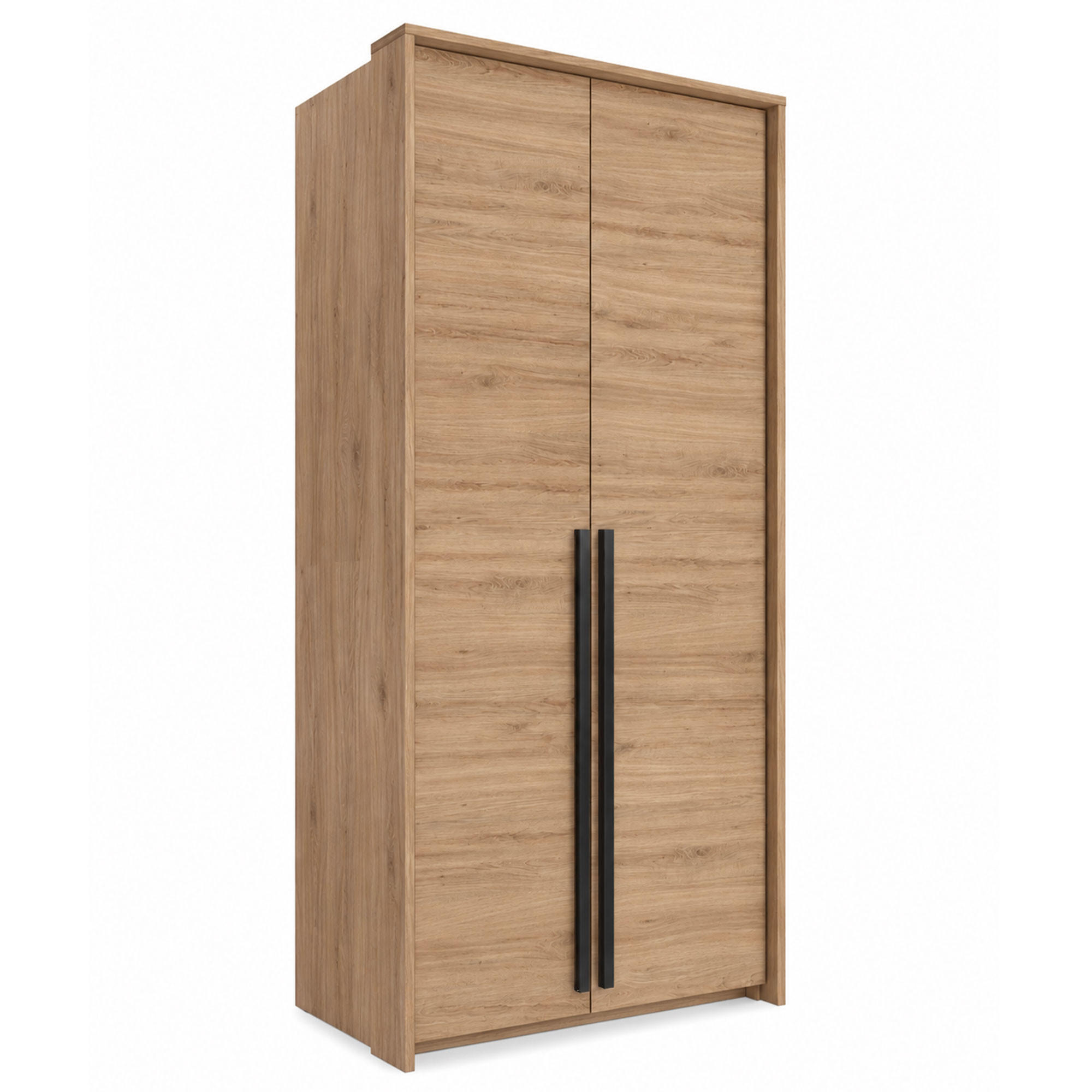 DREHTÜRENSCHRANK Giana mit 2 Türen, 105 cm, eichefarben - Eichefarben, Holzwerkstoff (105/217/65cm) - Beautysofa