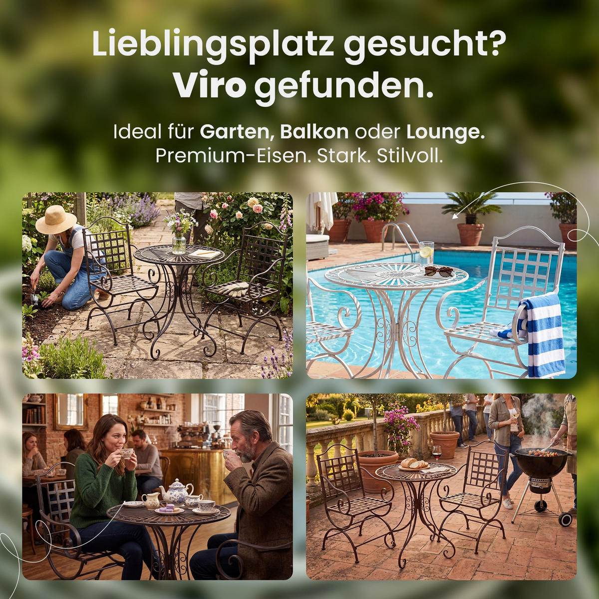 GARTENSITZGRUPPE 2 Metall Anthrazit - Anthrazit, Metall - CLP