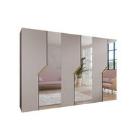 DREHTÜRENSCHRANK 202/300/52 6-türig - Beige/Goldfarben, Holz/Metall (300/202/52cm) - Abiks Möbel